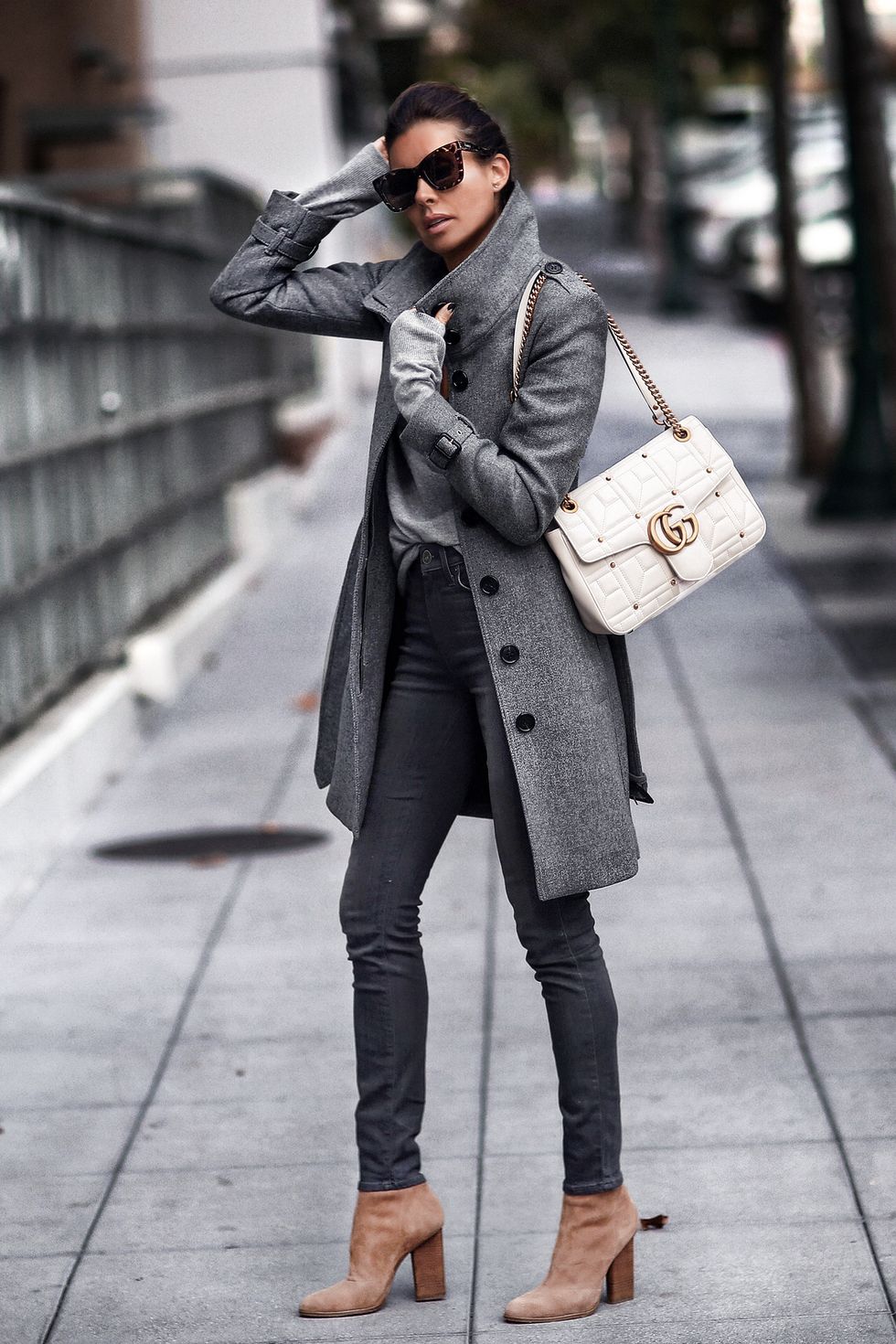 Clothing, Coat, Street fashion, Trench coat, Photograph, Fashion, Jeans, Snapshot, Outerwear, Overcoat, 