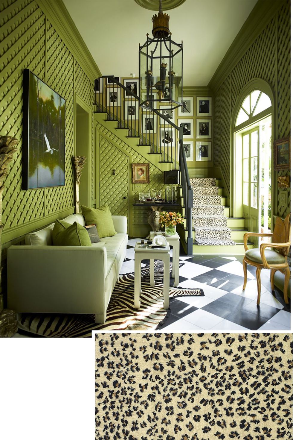 Room, Interior design, Living room, Green, Furniture, Property, Wall, Yellow, Ceiling, Building, 
