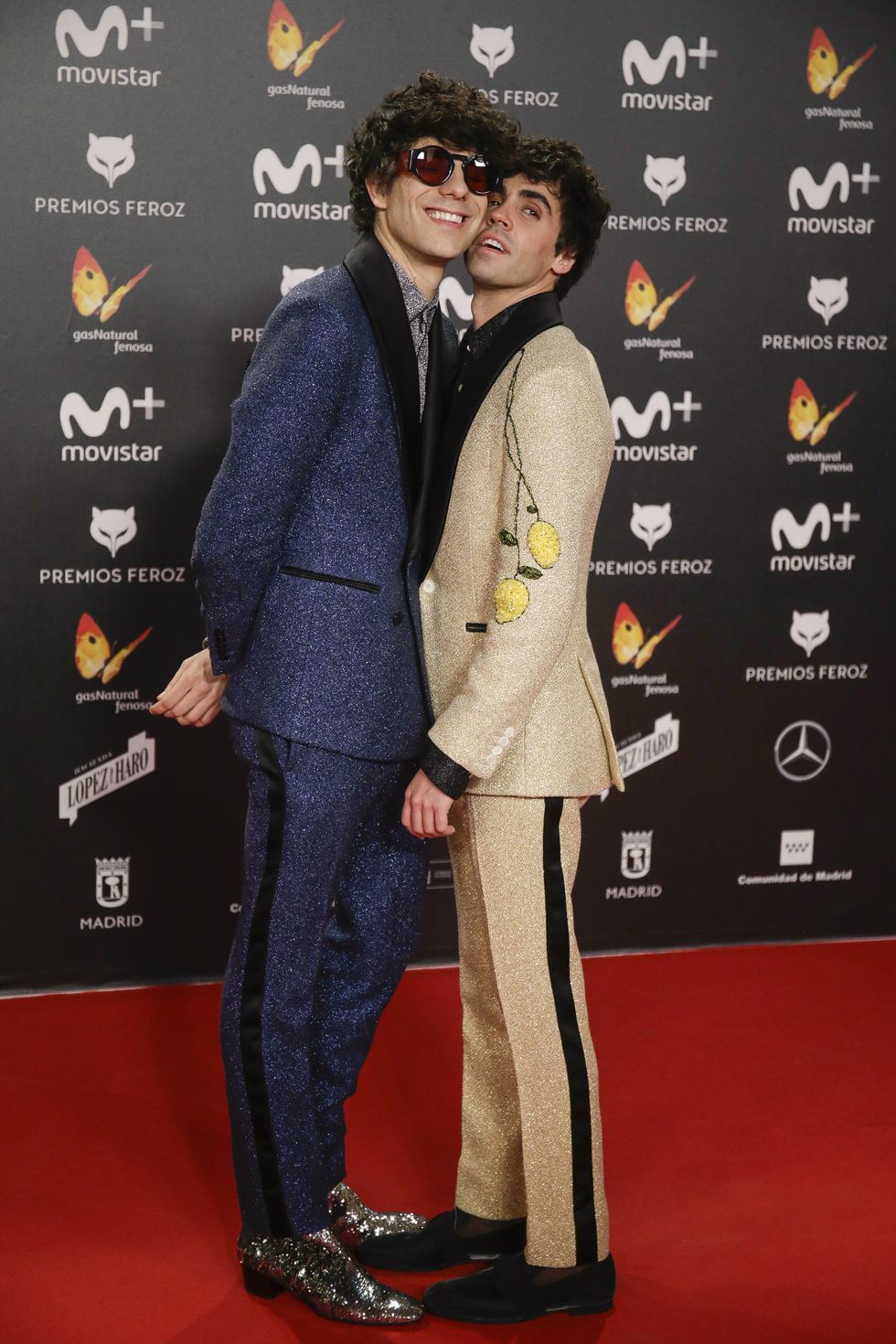 Actors Javier Calvo and Javier Ambrossi at the 5th annual Feroz Awards on Monday, Jan. 22, 2018, in Madrid