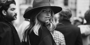 Photograph, Black, White, People, Black-and-white, Monochrome, Monochrome photography, Hat, Beauty, Street, 