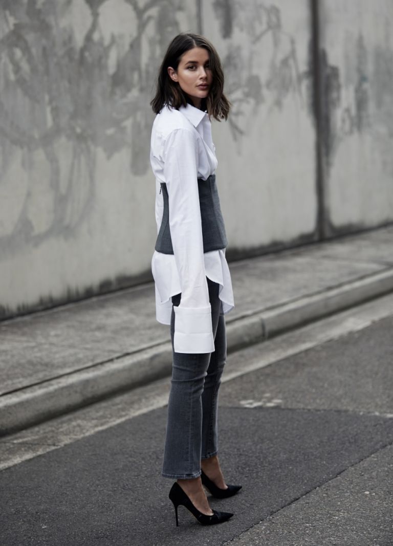 camisa blanca larga