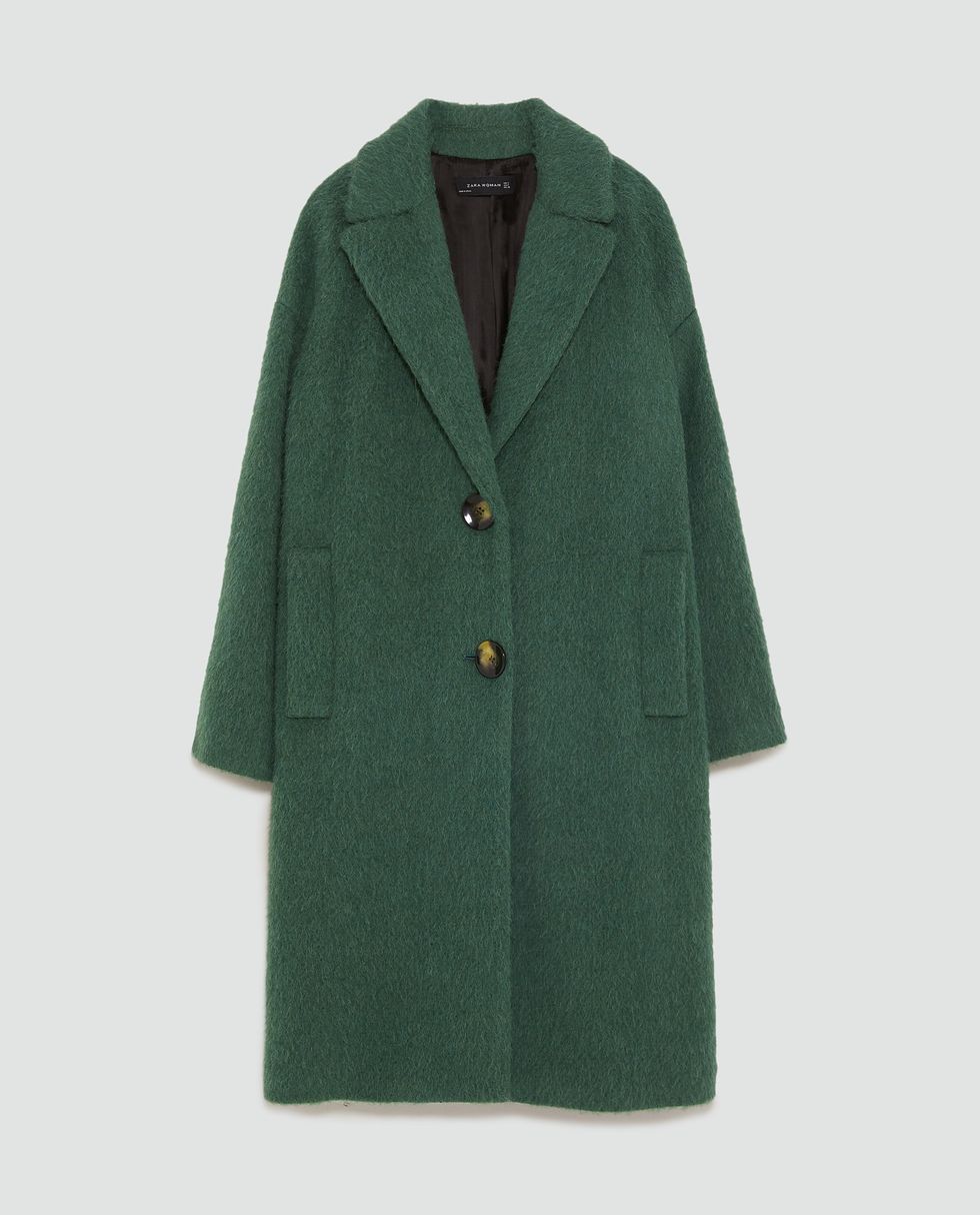 Clothing, Outerwear, Green, Overcoat, Coat, Sleeve, Button, Collar, Jacket, 