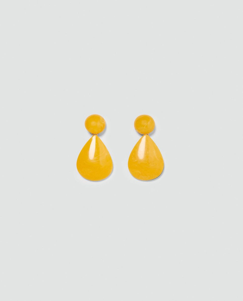 Yellow, Orange, Logo, Earrings, Circle, 