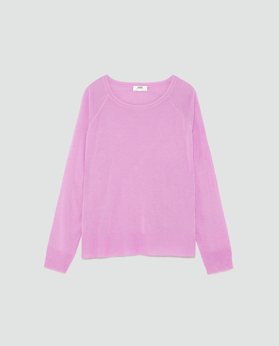 Clothing, Pink, Sleeve, Outerwear, Sweater, T-shirt, Magenta, Long-sleeved t-shirt, Top, Neck, 