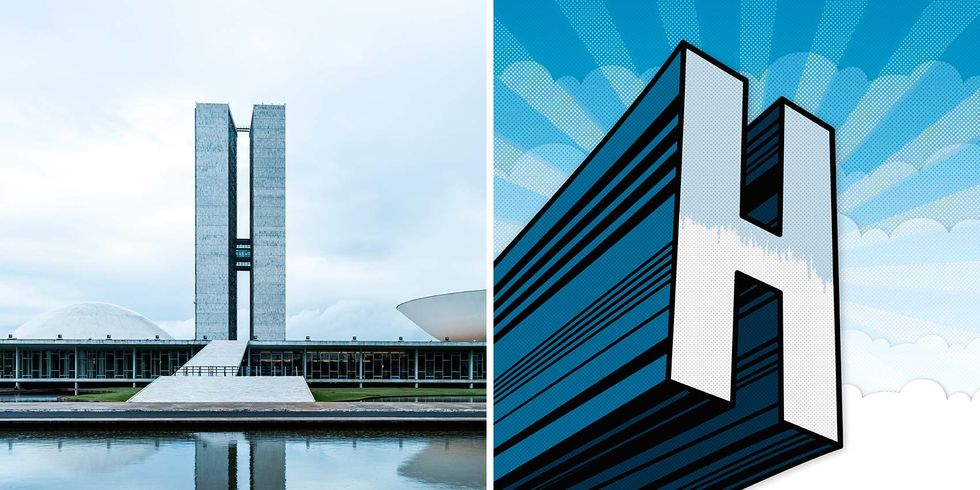 Edificios Emblemáticos: Palacio Nereu Ramos, Anexo 1, de Oscar Niemeyer