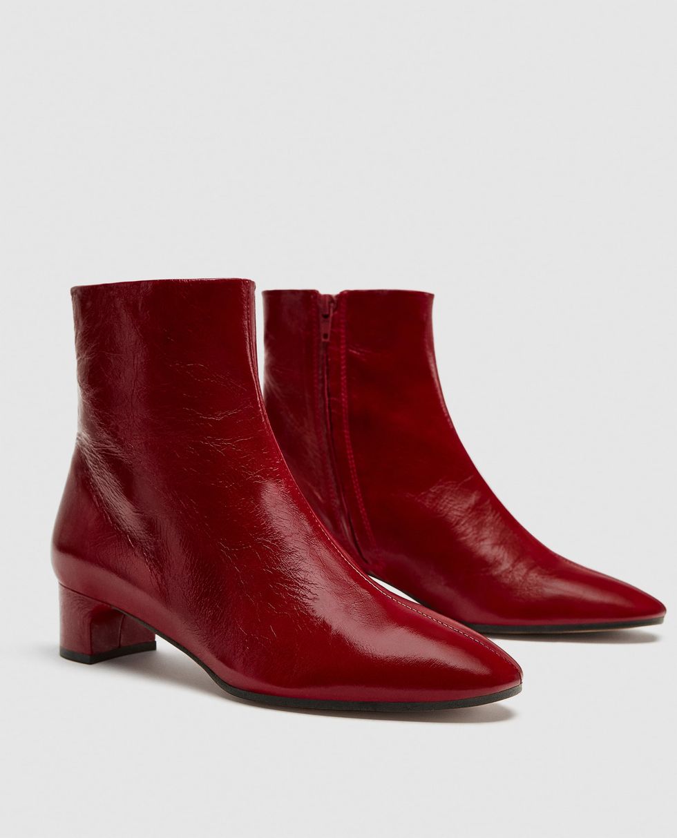Footwear, Shoe, Red, Boot, Leather, Durango boot, High heels, 