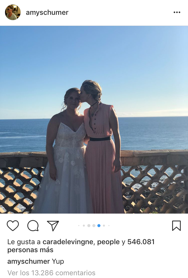 Cuando acabábamos de conocer a su novio, Amy Schumer comparte en Instagram las fotos de su boda, celebrada este martes en Malibú.