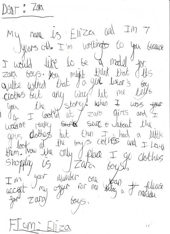 Carta Eliza Zara