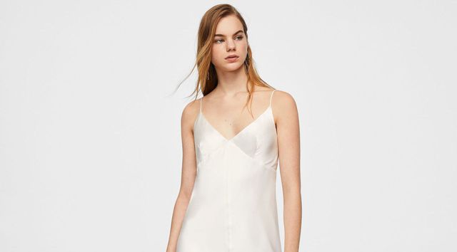 Clothing, White, Dress, Shoulder, Fashion model, Gown, Neck, Fashion, Joint, Arm, 
