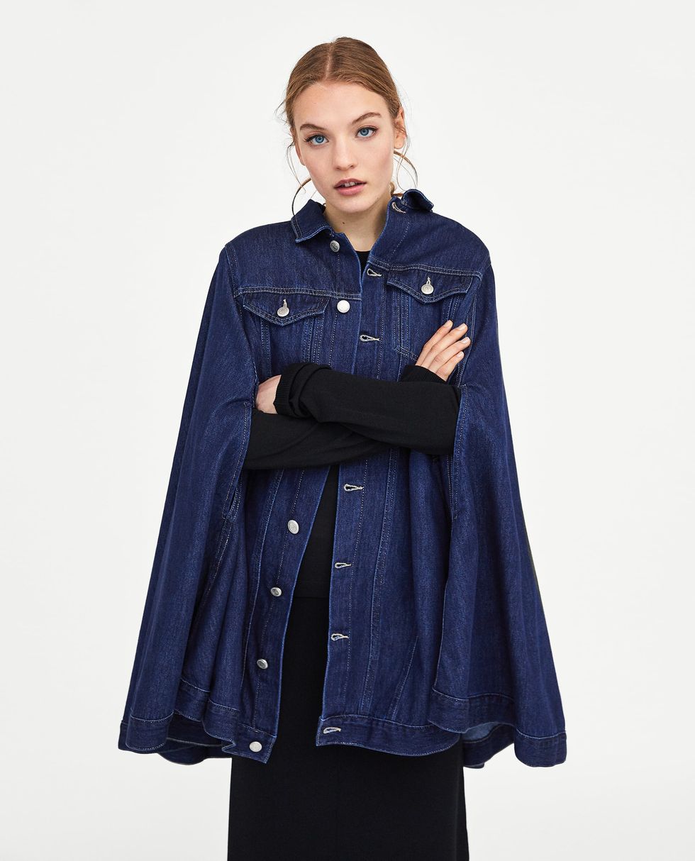 Clothing, Outerwear, Blue, Coat, Overcoat, Sleeve, Denim, Trench coat, Electric blue, Fashion, 