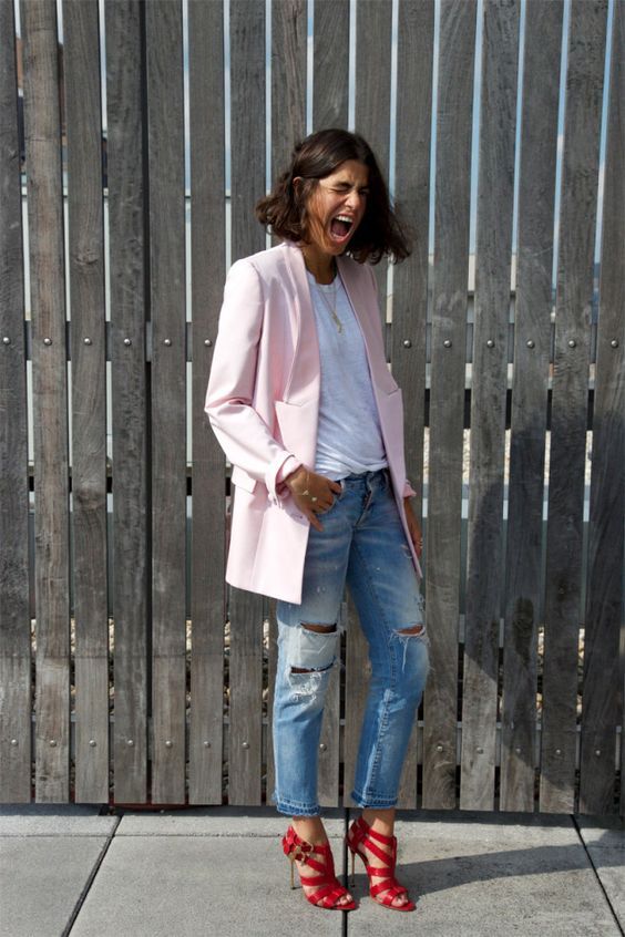 Estos looks  con blazer de colores te dan las claves para llevarla.