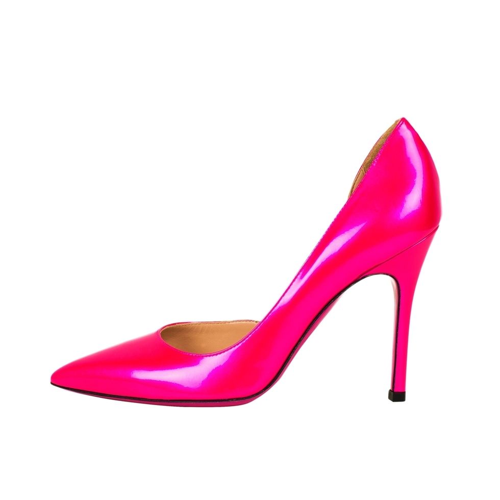 Footwear, High heels, Pink, Magenta, Basic pump, Fashion, Tan, Beige, Sandal, Material property, 