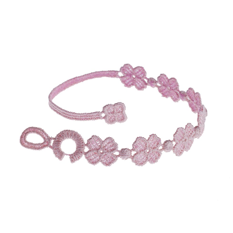 Pink, Purple, Violet, Lavender, Pattern, Circle, Hair accessory, Bracelet, Body jewelry, Natural material, 