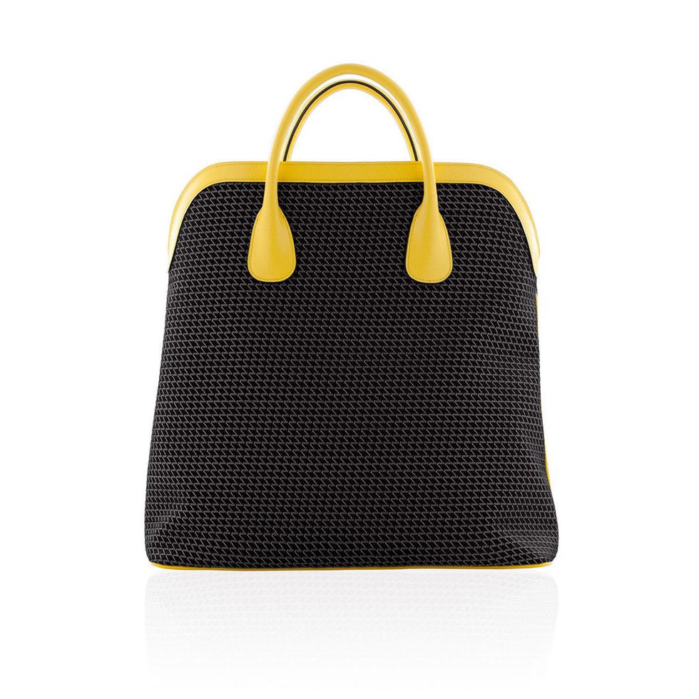 Yellow, Bag, Black, Rectangle, Luggage and bags, Grey, Shoulder bag, Label, Woven fabric, Fiber, 