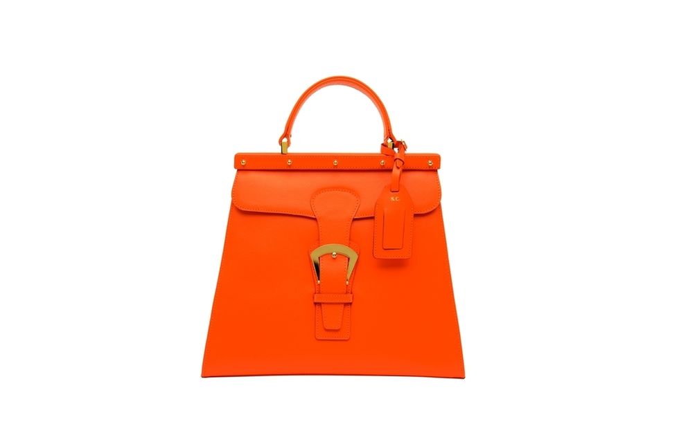 Bag, Orange, Amber, Luggage and bags, Coquelicot, Baggage, Peach, Birkin bag, Leather, Shoulder bag, 