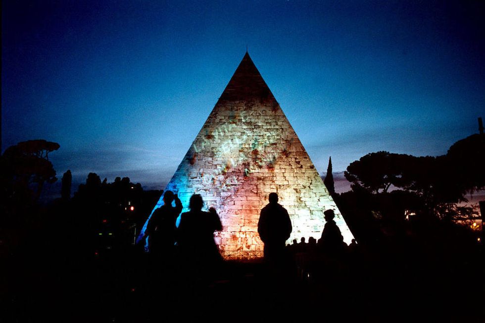 Pyramid, Night, Darkness, Tints and shades, World, Triangle, Wonders of the world, Dusk, Evening, Monument, 
