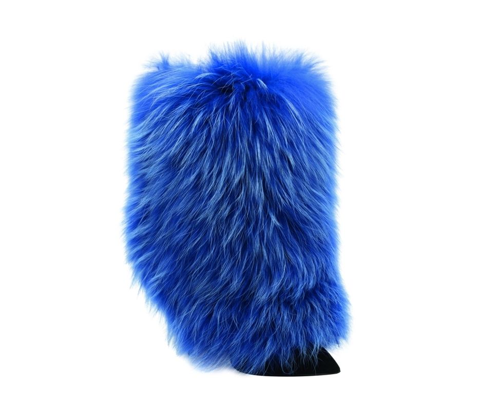 Blue, Electric blue, Azure, Cobalt blue, Fur, Costume accessory, Natural material, 