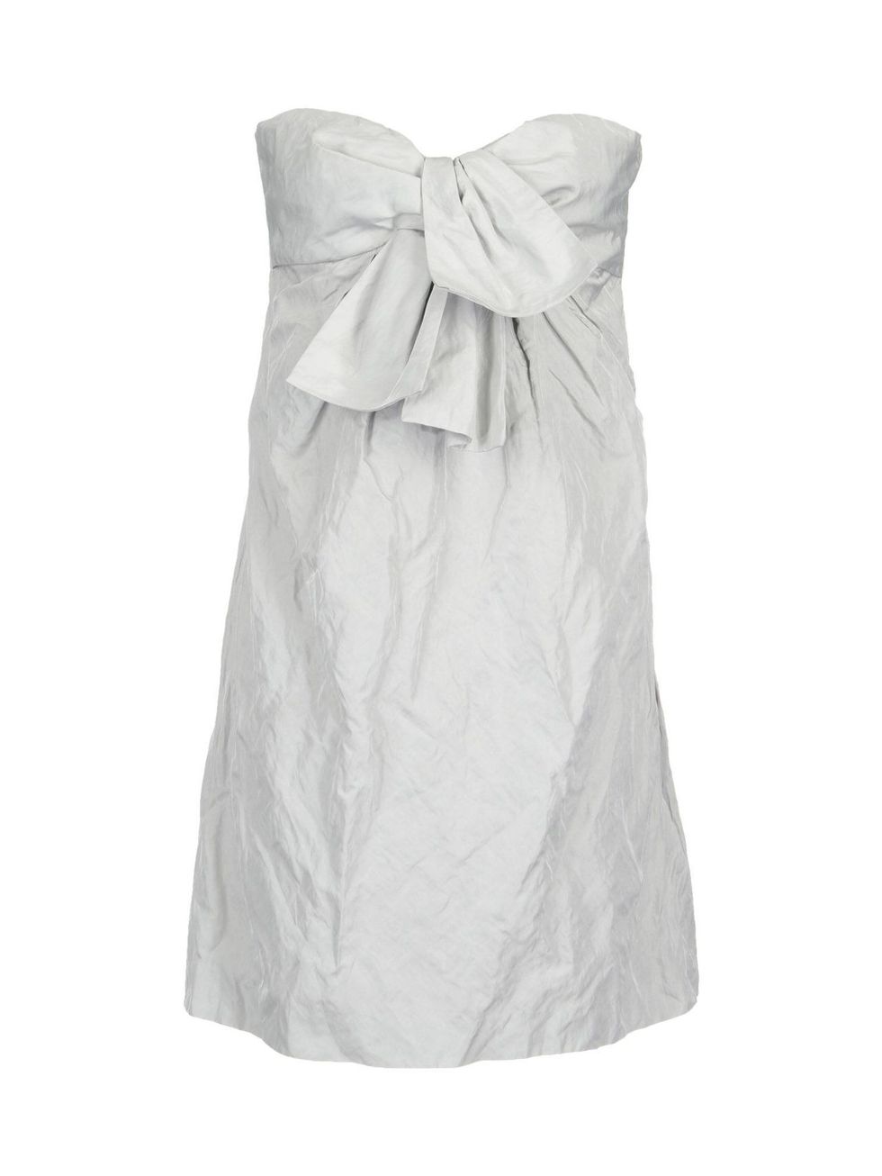White, Dress, One-piece garment, Day dress, Grey, Fashion design, Embellishment, Pattern, Silver, Ruffle, 