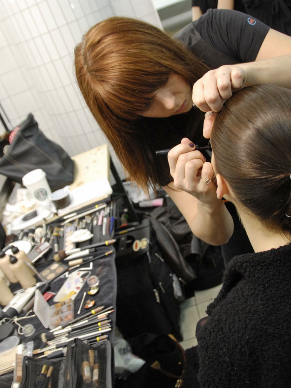 Beauty salon, Service, Long hair, Hair coloring, Hairdresser, Makeover, Back, Personal grooming, Fashion design, Makeup artist, 