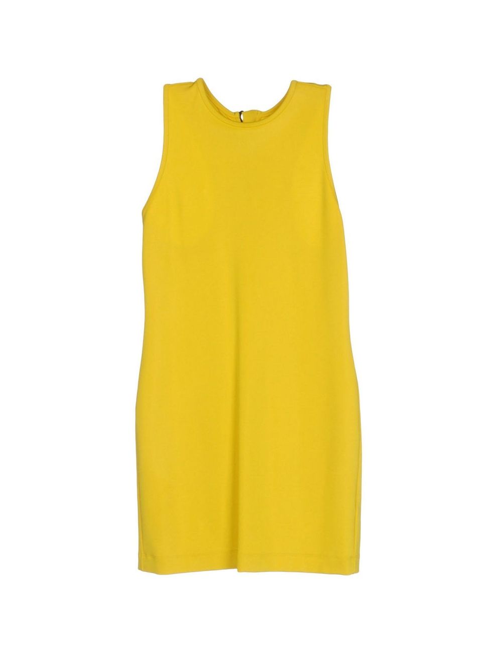 Yellow, Sleeve, Dress, Sleeveless shirt, One-piece garment, Aqua, Day dress, Fashion design, Active shirt, Pattern, 