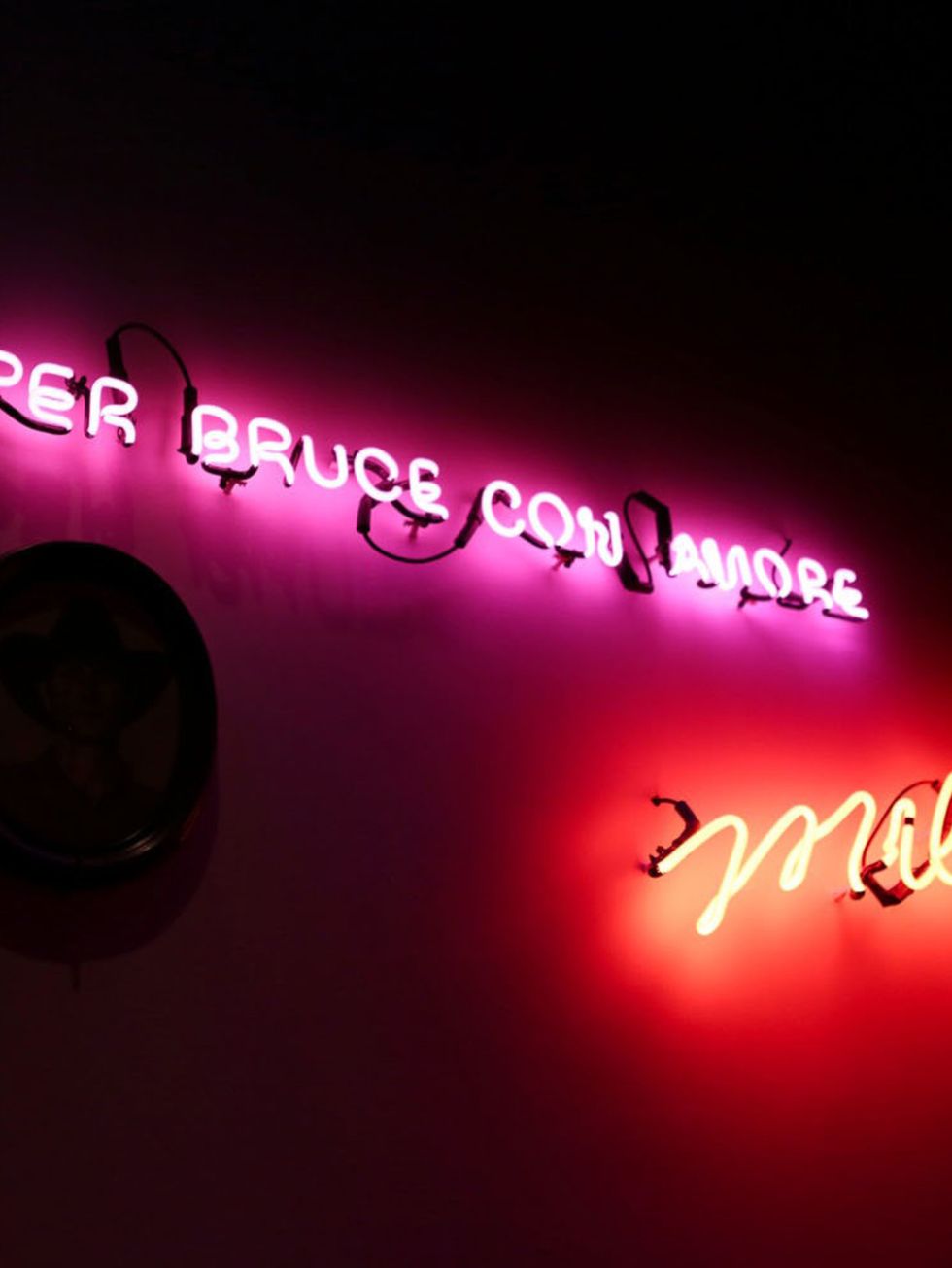 Text, Red, Magenta, Font, Signage, Neon sign, Electronic signage, Neon, Carmine, Darkness, 