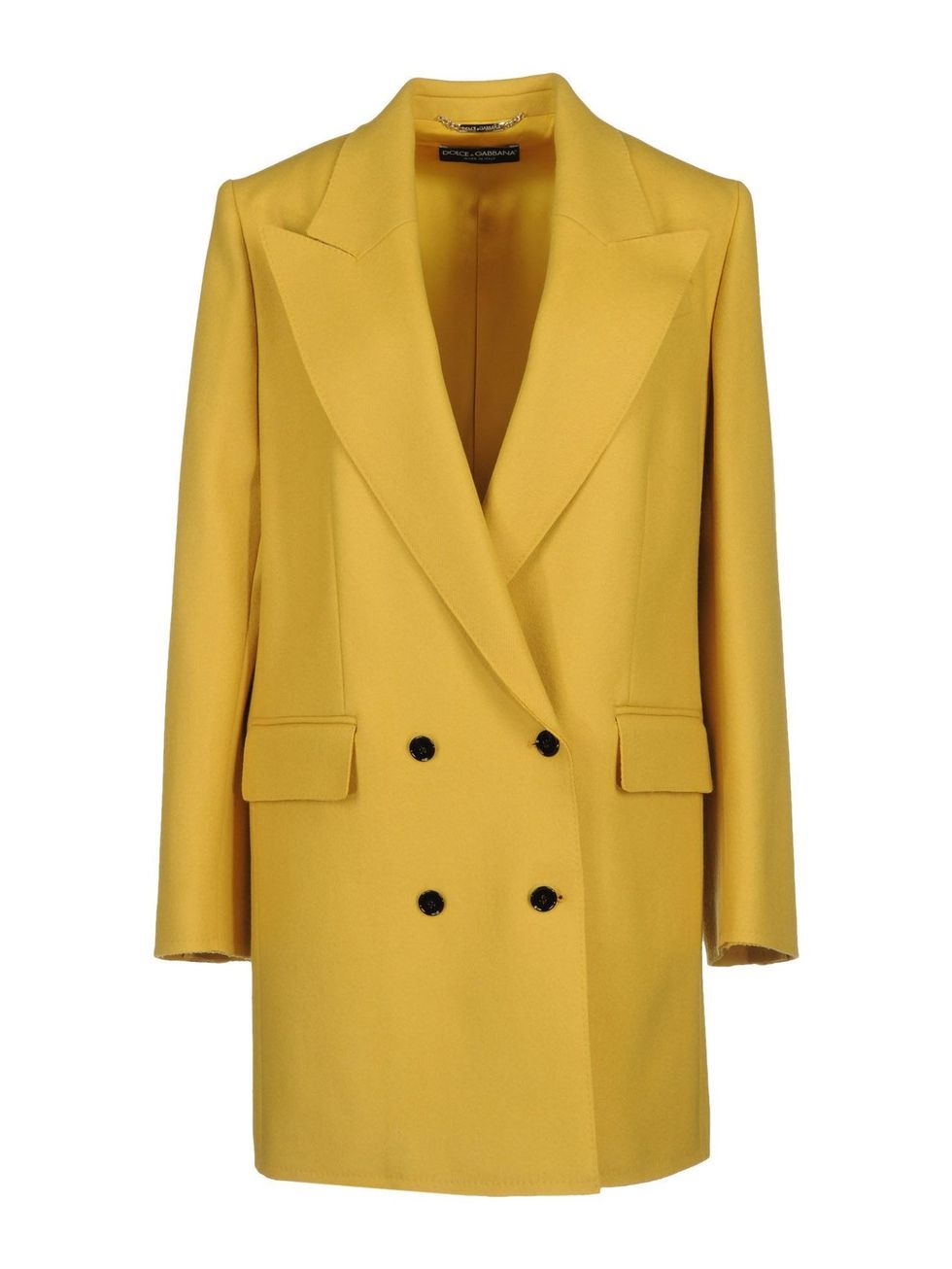 Clothing, Coat, Yellow, Collar, Sleeve, Dress shirt, Textile, Outerwear, Formal wear, Blazer, 