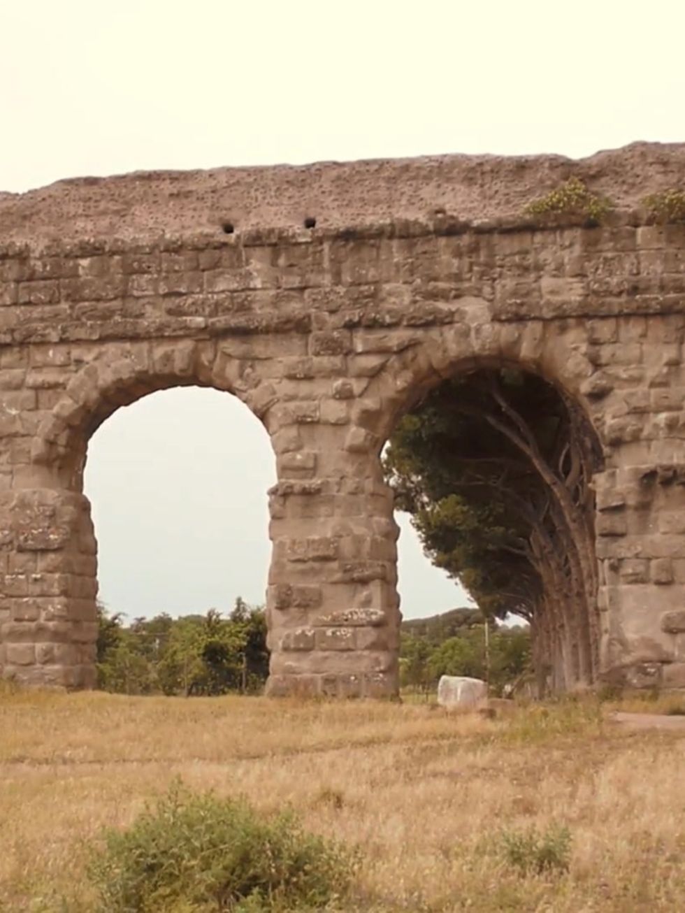 Architecture, Arch, Ruins, Wall, Ancient history, History, Aqueduct, Archaeological site, Grass family, Historic site, 