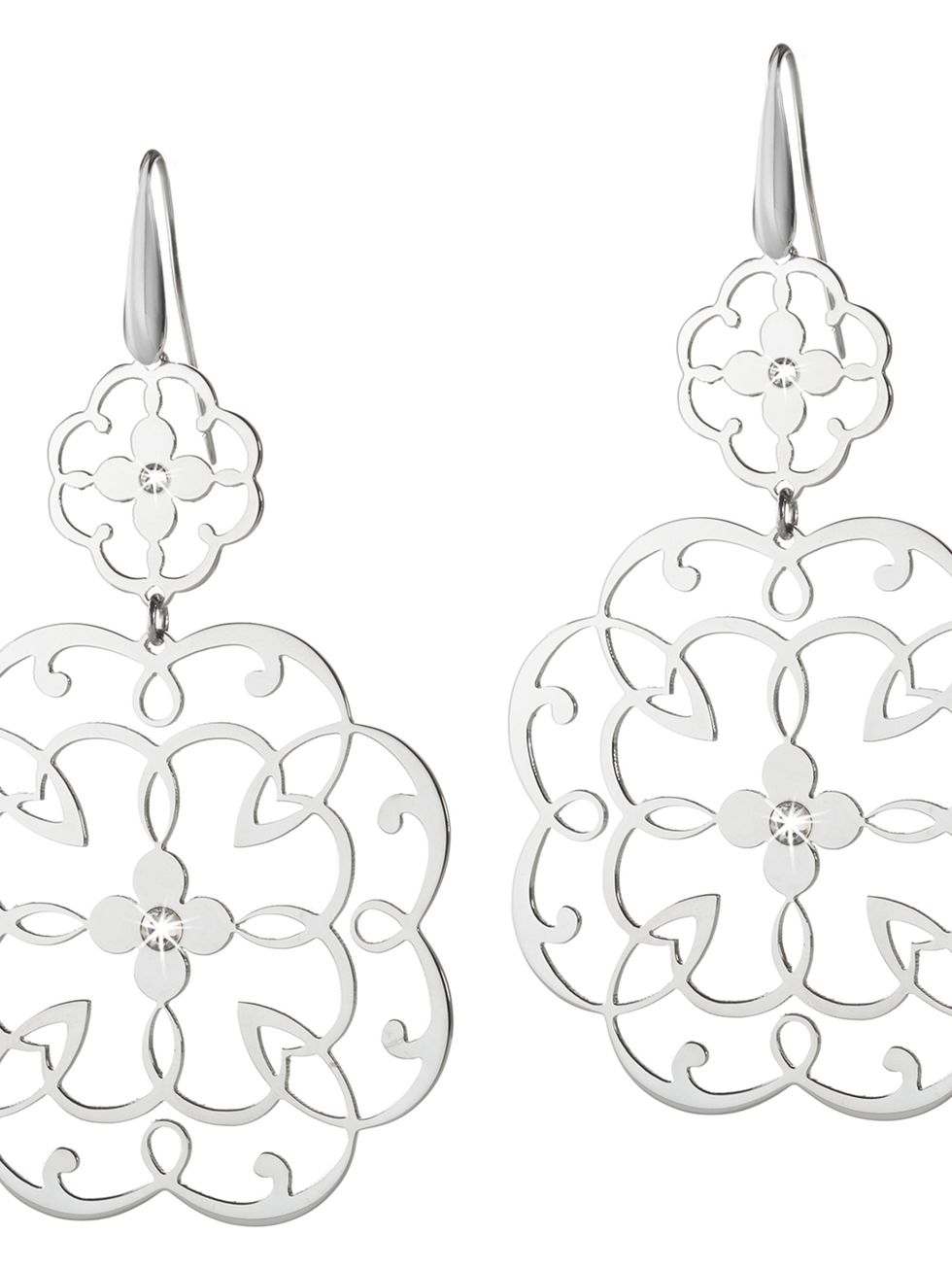 White, Pattern, Art, Line art, Black-and-white, Design, Circle, Silver, Earrings, Natural material, 
