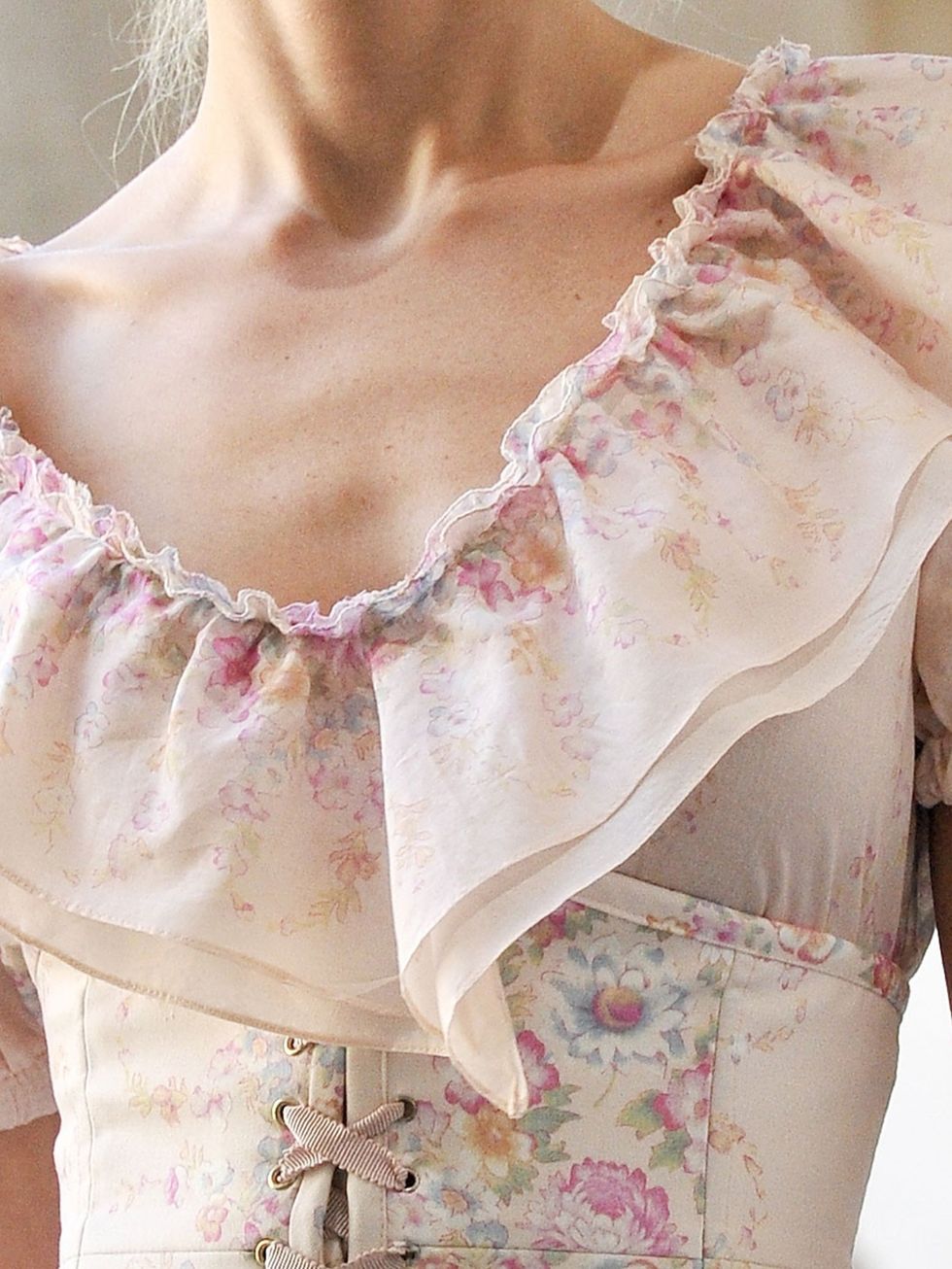 Clothing, Textile, Lace, Pink, Collar, Fashion, Embellishment, Neck, Pattern, Peach, 