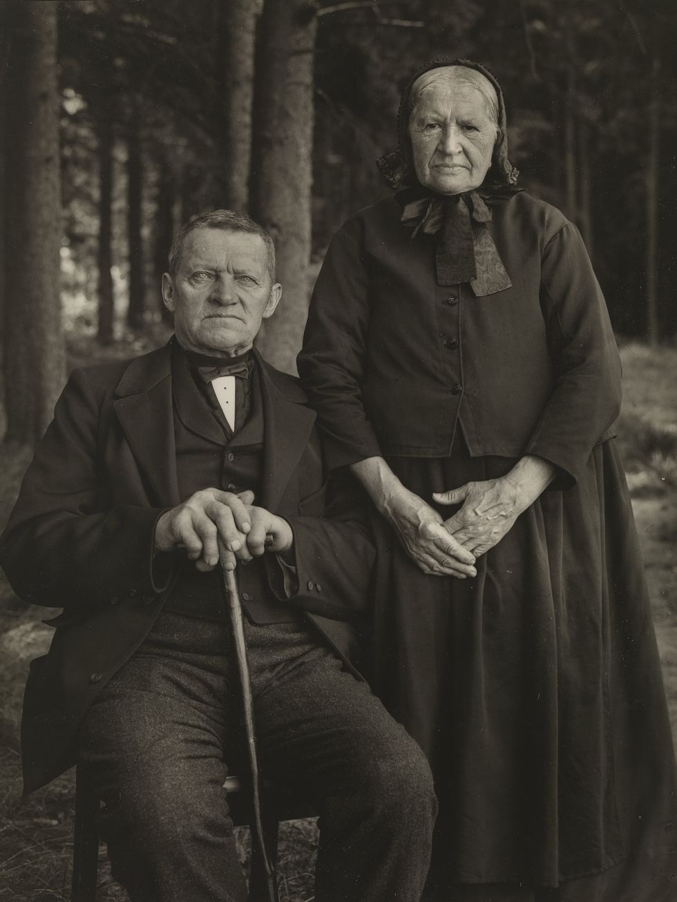 Photograph, Sitting, Monochrome, Vintage clothing, Victorian fashion, Monochrome photography, History, Wrinkle, Elder, Stock photography, 