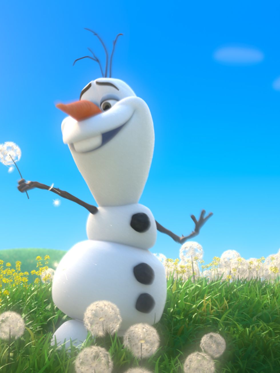 Grass, Daytime, Snowman, Happy, People in nature, Art, Grassland, Meadow, Animation, Spring, 