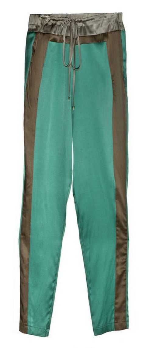 Green, Textile, Standing, Teal, Aqua, Turquoise, Active pants, Silk, Tights, Balance, 