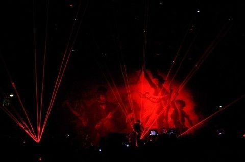 Night, Darkness, Magenta, Laser, Space, Visual effect lighting, Music venue, Midnight, Electricity, Stage, 