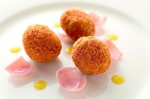 Food, Dish, Cuisine, Ingredient, Arancini, Fried food, Croquette, Produce, Dessert, Finger food, 