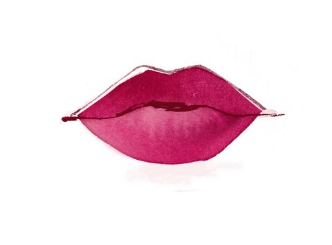 Lip, Red, Pink, Magenta, Carmine, Lipstick, Maroon, Artwork, Painting, Coquelicot, 