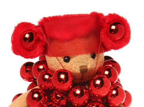 Red, Textile, Toy, Costume accessory, Carmine, Plush, Fur, Coquelicot, Stuffed toy, Costume hat, 