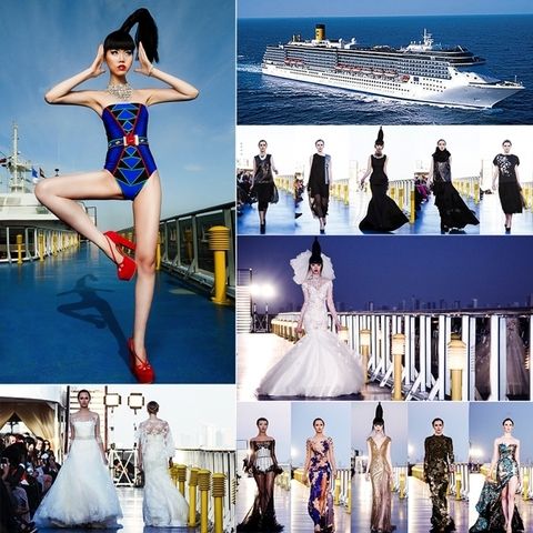 Clothing, Dress, Cruise ship, Photograph, Cruiseferry, Formal wear, Ocean liner, Gown, Style, Watercraft, 