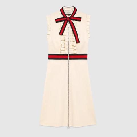 Textile, White, Carmine, Pattern, Beige, Symbol, Cross, Ribbon, Day dress, Costume design, 