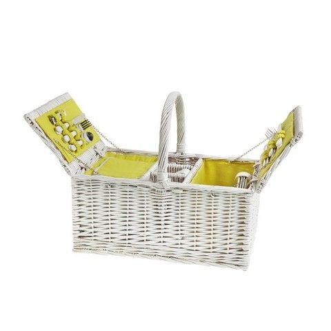Yellow, Wicker, Basket, Beige, Storage basket, Wedge, Home accessories, 