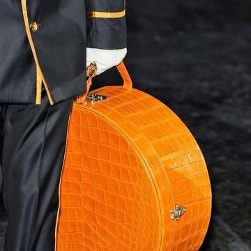 Orange, Bag, Shoulder bag, Pocket, Strap, Leather, Baggage, Steel, 