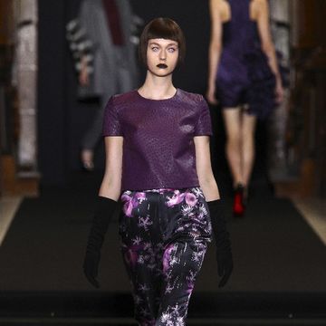 Joint, Purple, Style, Violet, Waist, Fashion, Lavender, Fashion show, Magenta, Fashion model, 