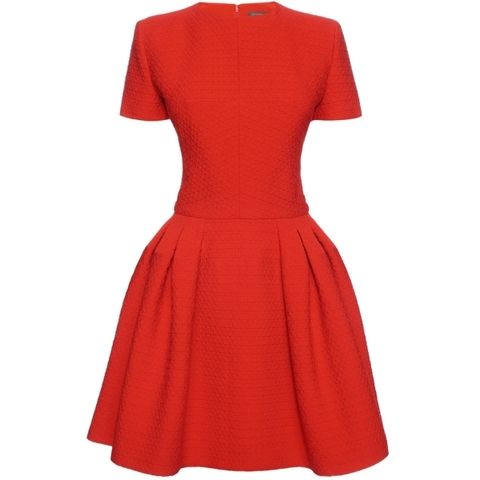 Sleeve, Dress, Red, Textile, One-piece garment, Pattern, Formal wear, Orange, Day dress, Maroon, 
