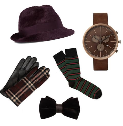 Hat, Brown, Fashion accessory, Pattern, Costume accessory, Analog watch, Costume hat, Tartan, Maroon, Tan, 