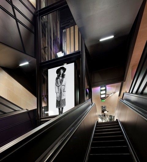 Escalator, Line, Ceiling, Purple, Parallel, Metal, Photography, Snapshot, Steel, Iron, 