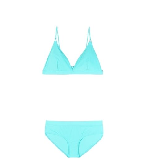 Aqua, Teal, Turquoise, Azure, Triangle, Undergarment, Swimwear, Swim brief, Symbol, 
