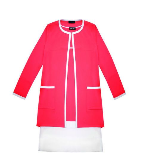 Product, Collar, Sleeve, Textile, Red, Outerwear, White, Pattern, Magenta, Carmine, 