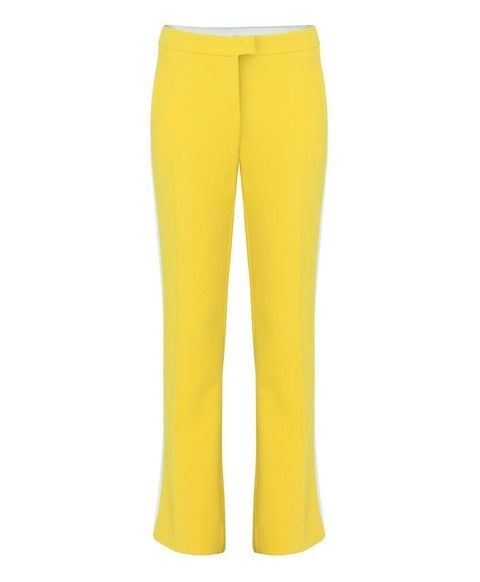 Yellow, Standing, Active pants, Waist, Tights, Pocket, 