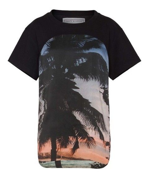 Product, Sleeve, T-shirt, Black, Active shirt, Top, Brand, Palm tree, 