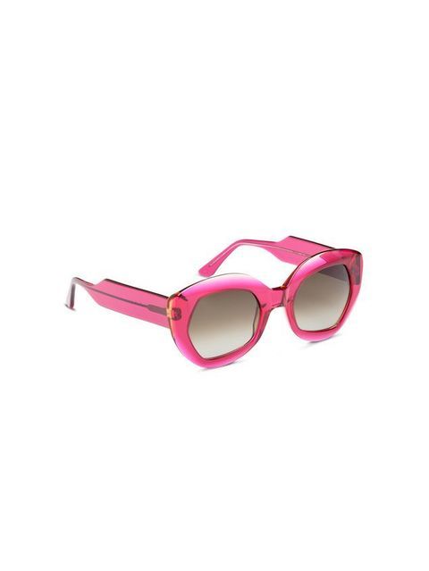 Eyewear, Vision care, Pink, Magenta, Carmine, Eye glass accessory, Transparent material, Silver, Plastic, Everyday carry, 