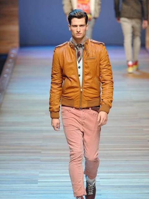 Clothing, Brown, Trousers, Shirt, Outerwear, Collar, Fashion show, Style, Jacket, Street fashion, 
